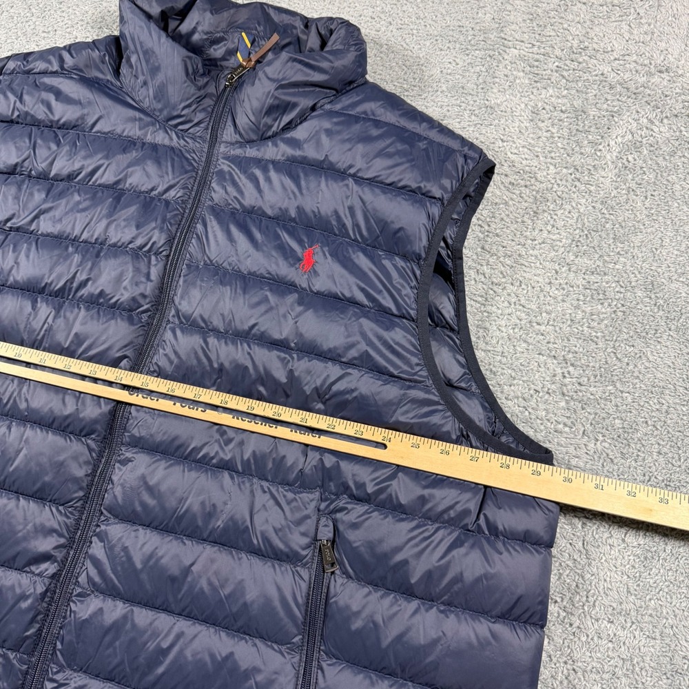 Polo Ralph Lauren Puffer Vest Mens 3XB Navy Blue Down Filled Quilted Gilet - Picture 7 of 8